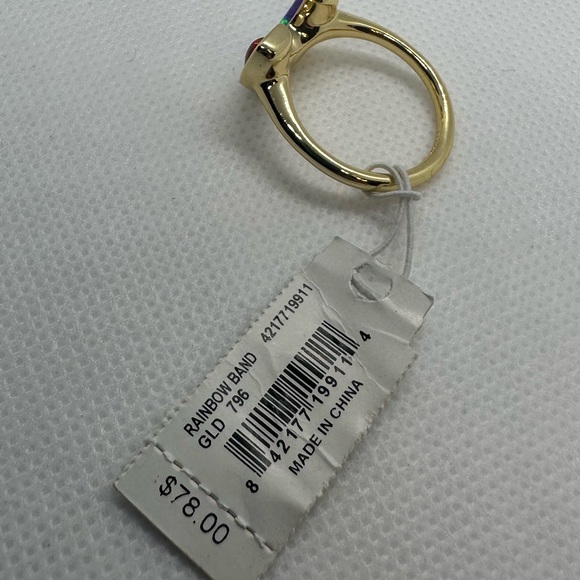 NWT! 🌈Kendra Scott Rainbow Gold Band Ring in Primary Mix🌈 - Picture 7 of 7